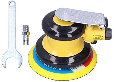 Levigatrice Pneumatica 5 Pollici, macchina Levigatrice da 10000RPM per Legno e Metallo - Alta Precisione, Impugnatura Antivibrazione, Uso Professionale e Domestico