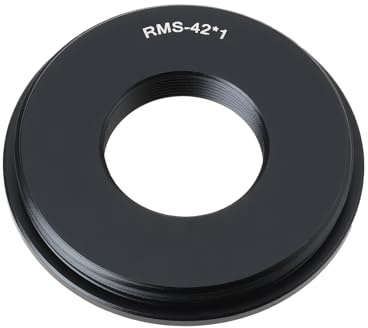 LT Easiyl RMS 20 mm auf M42 x 1,0 mm Schraubbefestigungsadapter, Aluminiumlegierung, Objektivadapter für Mikroskopobjektive und Kamera-Modifikationen