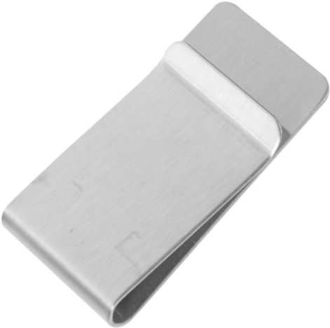 MOKKHNB Pinza Doble Cara para Acero Inoxidable de Diseño Elegante Billetes y Porta Billetes Compacto Que Cabe Bolsillo Delantero para Hombres y Mujeres