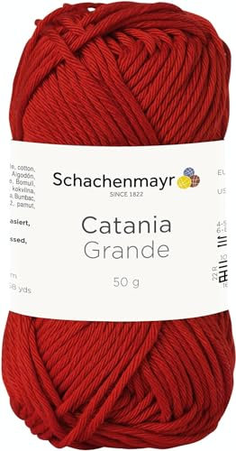 Schachenmayr Catania Grande 9807331-03115 signalrot Handstrickgarn, Häkelgarn, Baumwolle