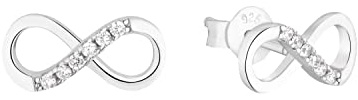 Amor Ohrstecker 925 Sterling Silber Damen Ohrschmuck, mit Zirkonia synth., Kommt in Schmuck Geschenk Box.