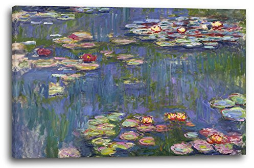 Printed Paintings Leinwand (80x60cm): Claude Monet - Seerosen