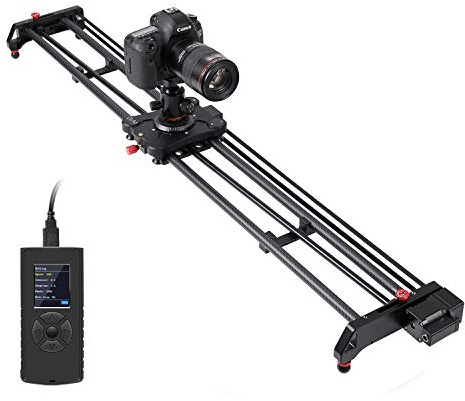 GVM Great Video Maker Camera Motorized Slider,48/120CM,Automatic Round Trip,Time Lapse,Panoramic Shooting,Video Capture,Slider Smooth and Stable,with Battery