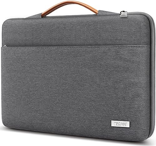 TECOOL 13,3 Zoll MacBook Tasche Laptop Hülle für MacBook Air Pro 13 M4 M3 M2 M1 2025 2024-2012,MacBook Pro 14 M4 M3 M2 M1 2024 2023-2021 Schutzhülle, Wasserdicht Notoebook Tasche 13.3, Dunkelgrau