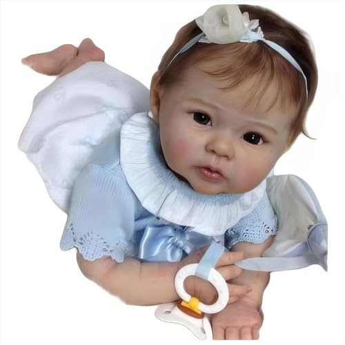Scnbom 18zoll 46cm Reborn Babys mädchen lebensechte babypuppen vollsilikon Puppen wie echtes Toddler Junge