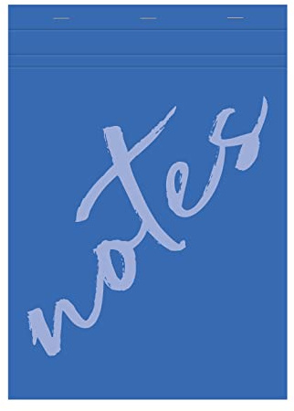 Calligraphe Clairefontaine 15354C - Packung mit 5 Schreibblöcken Calligraphe Notes kopfseitig geheftet, DIN A4 21x29,7 cm, 50 Blatt kariert, 60g, Blau, 1 Pack