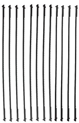 Jwn Laubsägeblätter, 168 mm, 15/18/24 Zähne, Schwarz, für die Holzbearbeitung, Elektrowerkzeug-Zubehör, zum Feststecken, 12 Stück