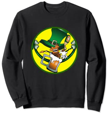 Chope irlandaise trèfle avec bière | Saint Patrick Sweatshirt