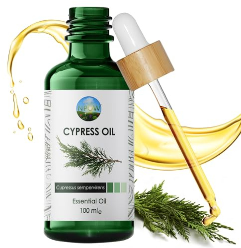Cypress Essential Oil - 100% Pure Essential Oils Perfect for Aromatherapy, Diffuser Oil, Cypress Oil Great for Self Care, Essential Oils for Skincare - Pure Natural Oils, Warm Sweet Scent 100ml