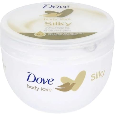4er Pack - Dove Nourishment Body Cream - Silky - alle Hauttypen - 300ml