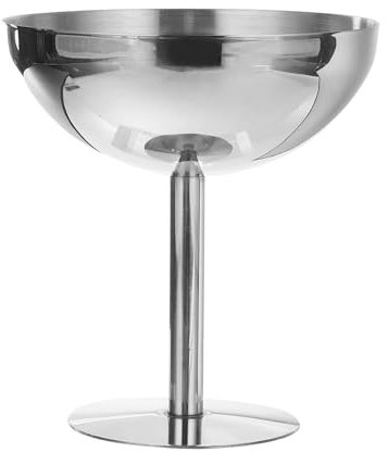 uxcell Copas de cóctel de Martini de acero inoxidable, 1 pieza de 450 ml, irrompibles, a prueba de roturas de metal para bodas, fiestas, regalos, color plateado