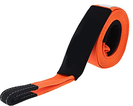 Abschleppseil Notfall-Abschleppkabel LKW-Abschleppseil Polyester-Abschleppseilschäkel Fester Abschleppseilschäkel Festes Traktionszubehör 12 Tonnen(ORANGE)