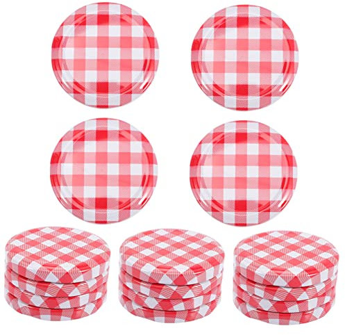 MAGICLULU Jam Jar Covers and Canning Lids 40pcs, Regular Mouth Screw Jar Lids for Home Preserving and Canning Supplies