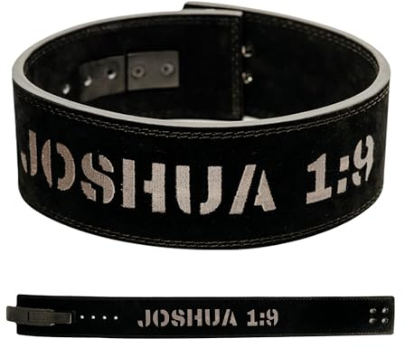 Christian Lever Weight Lifting Belt- 10mm Thick Leather Weightlifting Belt for Men & Women- Faith Lever Weight Belt for Men- Powerlifting Lever Gym Belt for Squat Deadlift Workout