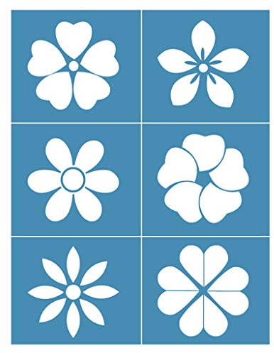 BAHJKASD Blumen Selbstklebende Siebdruck-Schablone Wiederverwendbare Schilder-Schablonen zum Malen auf Holz Dekoration Siebdruck Schablone Papier