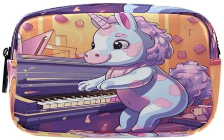 Lila Süßes Einhorn Federmäppchen Federtaschen Mäppchen Große Kapazität Schlamperbox Kosmetik Make-up Tasche für Jungen Mädchen Schule Schüler