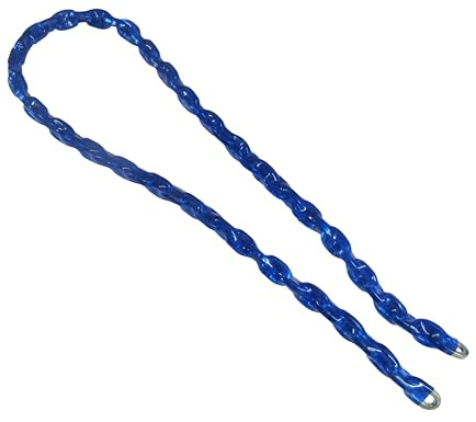 Strong Heavy Duty Security Chain (Hardened Steel Links Blue Plastic Coated Anti Theft) (12MM Diameter Chain Link, 1.8M Long Chain)