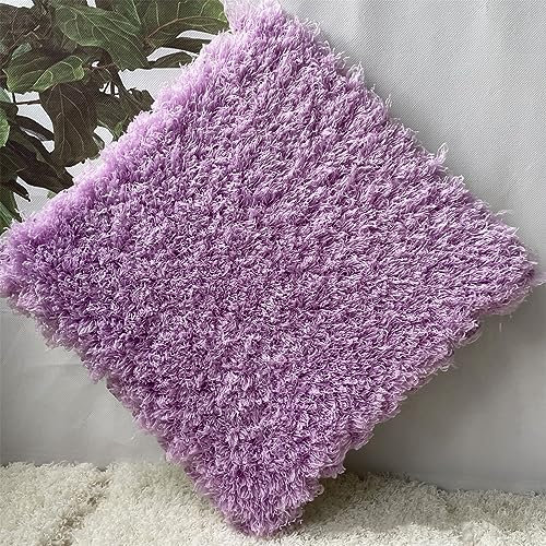 XAoSCd 60 Stück – 60 Quadratfuß Weiche Bodenmatte Aus Plüsch-Puzzleschaum, 12 X 12 Zoll rutschfeste Ineinander Greifende Teppichfliesen, Flächenteppiche, Hält Warm, Zuhause (Lila)