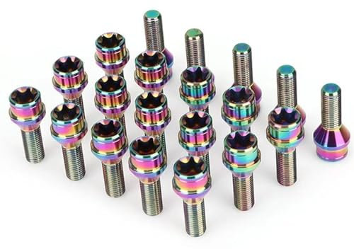 GYTTAK Reifenschraube Radmutter Kompatibel Mit E88 E30 E90 E36 E46 E60 E39 E34 20 Stück M14 X1. 5 M14x1,25 Auto Radschrauben Muttern Stehbolzen Radnabenmuttern(20PCS 35mm,M12x1.5)