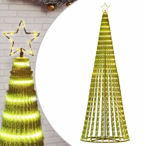 vidaXL LED Weihnachtsbaum 475 LEDs Warmweiß 247 cm