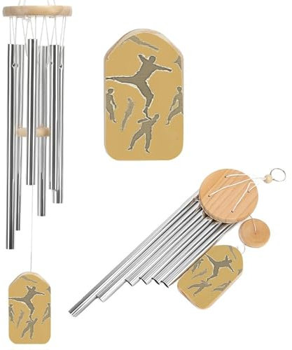 Kampfsport-Windspiel für draußen, einzigartige Aluminiumröhren, Gedenk-Windglocke, groß, tiefer Ton, Windspiel für Terrasse, Garten, Dekoration, Geschenk für Mutter, Frauen, Nachbarn