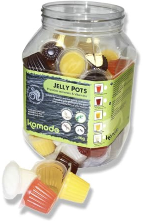 Komodo Jelly Pots Mixed Flavours Refill Pack for Crickets, Beetles, Cockroaches and Millipedes 30 Piece Nutrient Rich Vitamin Boost Natural Safe Healthy Treat ( packaging may vary )