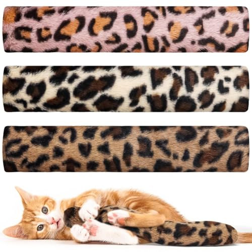 Guyode 3 Stück Katzenminze Spielzeug, Baldrian Kissen für Katzen, Selbstvergnügen Relief Katze Kuscheltier, Weiches Catnip Katzenkissen, Katzenspielzeug mit Katzenminze zum Kuscheln und Kauen