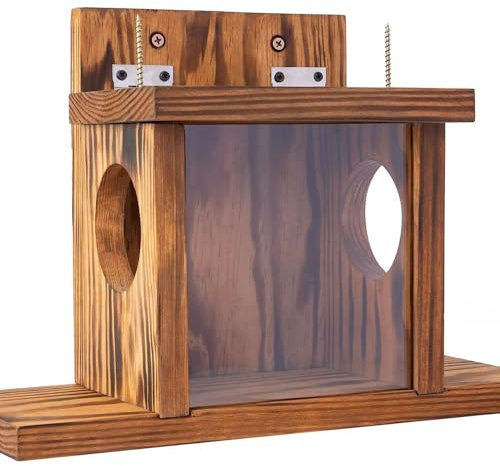 lmoikesz Mangeoire en Bois pour écureuils, mangeoire en Bois pour Chinchillas, pour Jardin, terrasse, Parc, Ferme, Jardin, terrasse