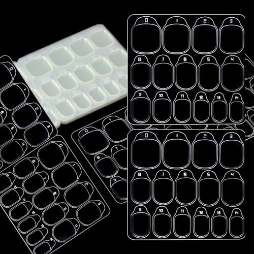 300 Stück Klebepads Nägel, Nagelkleber Aufkleber, Nagel Klebepads, Nagelklebelaschen Zum Aufdrücken, Transparente Doppelseitiger Kunstnägel Aufkleber, Nagelkleber Pads Press On, 20 Blatt
