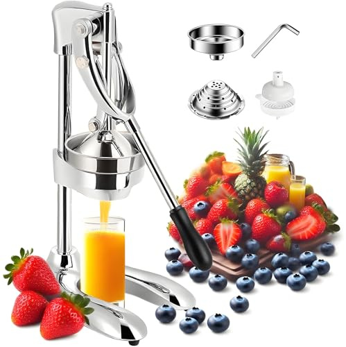 Hand Press Juicer Machine, Stainless Steel Orange Juice Squeezer
