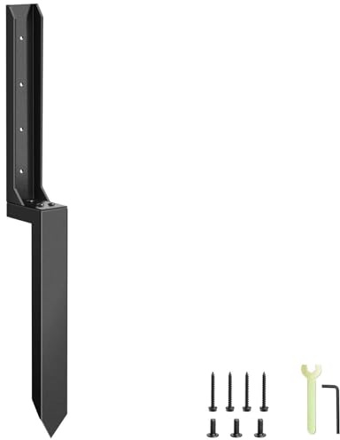 Fence Post Repair Kit 80cm (31.5 ''), Heavy Duty H-Shaped Ground Spike for Broken or Leaning Wooden Posts, No Digging No Concrete Fence Repair Spike for 4x4 and 6x6 Posts (1 PACK)
