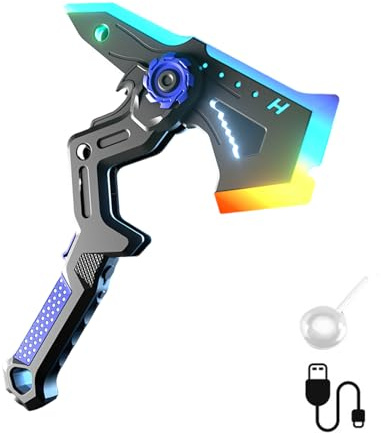 Kaeltsyn ASCE Spada da Battaglia Illuminate interattive Design Ricaricabile Vibrazione Feeding Back Giocattolo interattivo per Giochi fantasiosi ASCE Spada Luminose con Effetto sonoro