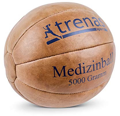 trenas Medizinball Leder - Original - 5 kg - Medicine Ball - Sport Medizinball