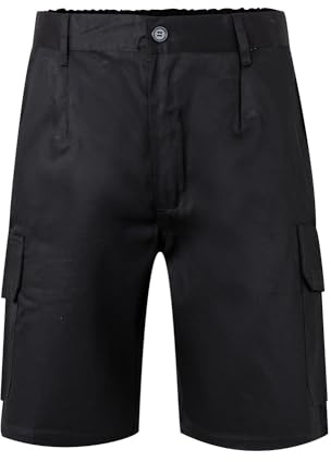 VELILLA 344 Bermudas Multibolsillos, Color Negro, Talla 36