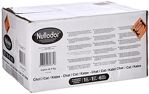 NULLODOR Litière en Silice pour Chat Carton de 9 kg