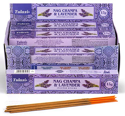 Puckator Nag Champa Tulasi Incense Sticks - Lavender, 21 sticks (1 set) - 1 pack
