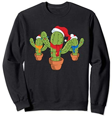 Cactus Árbol de Navidad Luces de Navidad Navidad Santa Mexic Sudadera