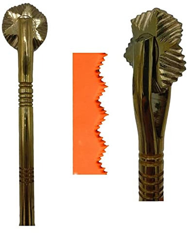 Professional Cooking Rotella tagliapasta sardo su rudigliu Artigianale in Ottone Massiccio n.25