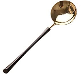 TOMYEUS Cuchara Cuchara de Cuchara de Acero de Acero Inoxidable Grande Cuchara Cuchara de arroz con Cuchara de arroz con Cuchara Cuchara de café Cuchara de Plata Multicolor de Plata Dorada Vajilla