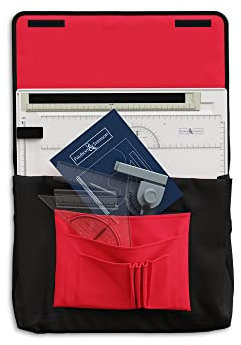 Paulson & Svenson Zeichenplatte A4 Set mit Zeichenbrett, Tasche, Lineal, Geodreieck & Winkelmesser - Drawing Board Zubehör für technisches Zeichnen