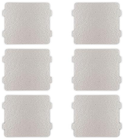 Fousenuk 6 piezas Placa Mica Microondas, Hojas de Mica 10 × 11.8 cm Placas de Mica Universal Repuesto Reparación de Accesorios, Cubierta de Guía de Onda para Horno de Microondas de Cocina