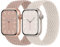 Solo Loop Geflochtenes Armband Kompatibel mit Apple Watch 38mm 40mm 41mm 42mm, Nylon Elastisches Band für Apple Watch 10 9 8 SE 7 6 5 4 3 2 1, Sand Rosa/Polarstern M