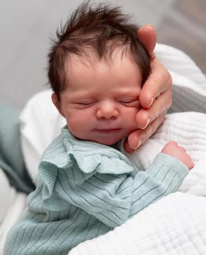 Anano Realistische und Neugeborene Babypuppen aus Echte, 45 cm, alle Puppen, die wie echte Reborn Aussehen. Realistische Neugeborene mit Kleidung