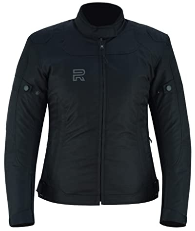 RAXUS Chaqueta Moto Mujer para invierno Chaqueta Impermeable con Protecciones Homologada CE (FR/ES, Letras, 3XL, Regular, Regular, Negro)