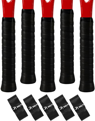 CENSIVI 5 Stycken Raketgrepp - Utbytesracketgrepp Tennis/Badminton/Squash Rackets Övergrepp Antislip Perforerat Absorberande Handtagsgrepp