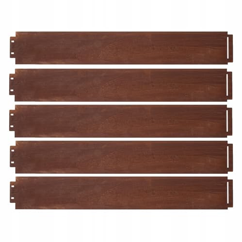 Kapaga - Rasenkante - Rasenkanten Aluzinc - Flexibel Edelstah - Rasenkante | Metall - Beetabgrenzung Edelstahl - Beeteinfassung - Beetumrandung Metall - Palisade - (Edelrost, 5x1m)