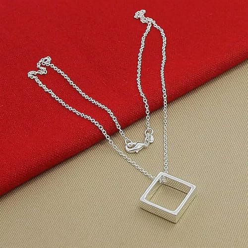 Unisex Sichel Anhänger Halskette 925 Silber Kette Einfach und Stilvoll