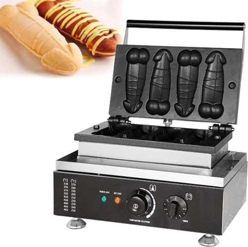 Commercial Waffle Maker - Non-Stick Electric Waffle Iron for Restaurants and Food Carts, Stainless Steel Chaffle Maker for Parties and Snack Bars