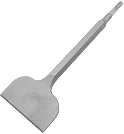 ZHaotn SDS Plus Meißel 75/100 mm breit, gebogener Fliesenmeißel, Entfernen von Verputz, gebogener Hartmetallmeißel for Fliesen, Alten Putz, Wand, Beton