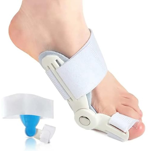 Hallux Valgus Korrektur, 2 Stück Verstellbar Hallux Valgus Socken mit Silikonpat, Hallux Valgus Bandage für Männer und Frauen, Zehenspreizer Hallux Valgus Großer Zeh (34-45)